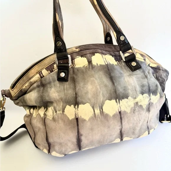 L.A.M.B Gwen Stefani Leather Tie Dye Y2K Millenial Shoulder Hobo Bag Vintage - Picture 6 of 9